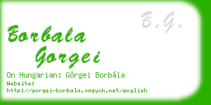 borbala gorgei business card